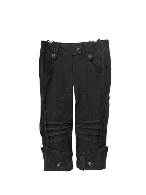 Vintage Black Stacked Capris