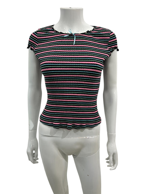 Roberto Cavalli Pink/Blue Top