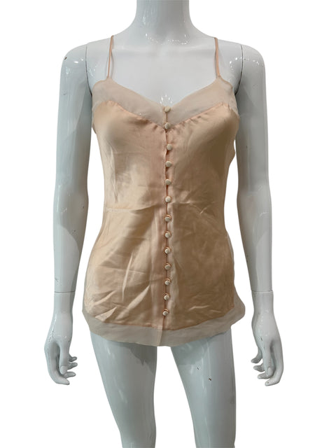 Christian Dior Peach Silk Top