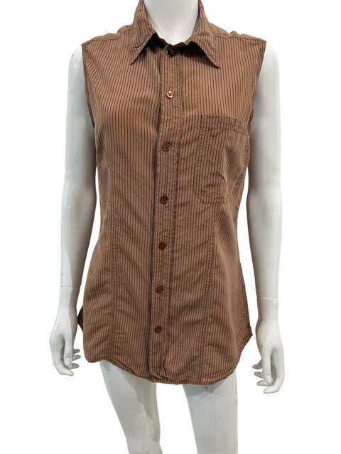Jean Paul Gaultier Brown Backless Shirt