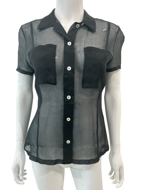 Vittoriana Black Mesh Shirt