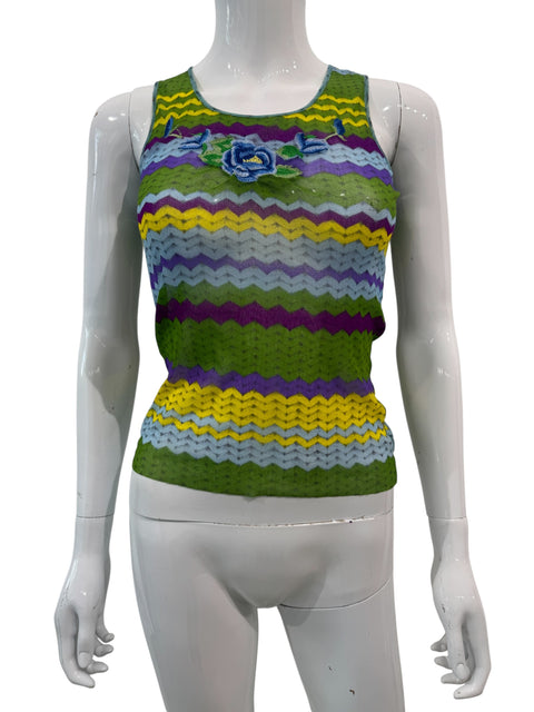 Kenzo Green Summer Mesh Top