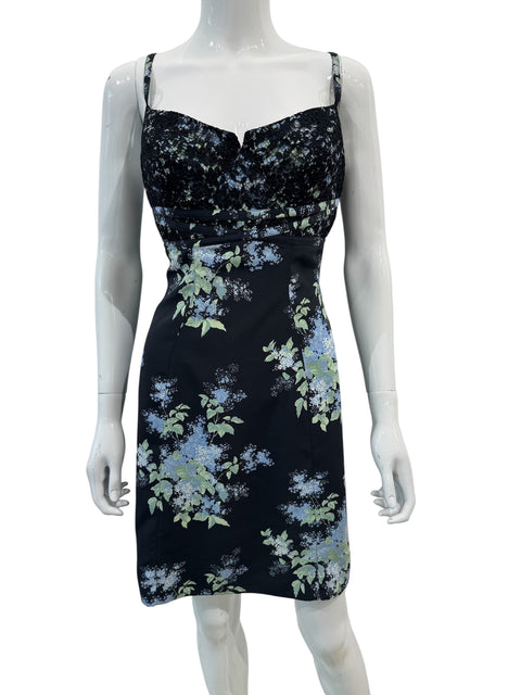 Mugler Blue Flower Dress