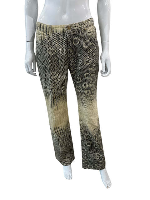 Roberto Cavalli Snake Pattern Pants