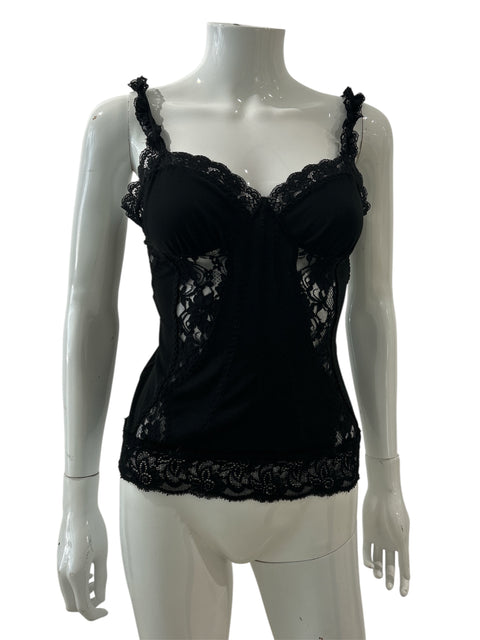 Dolce & Gabbana Black Lace Top