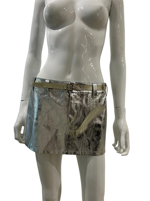 Armani Silver Mini Skirt