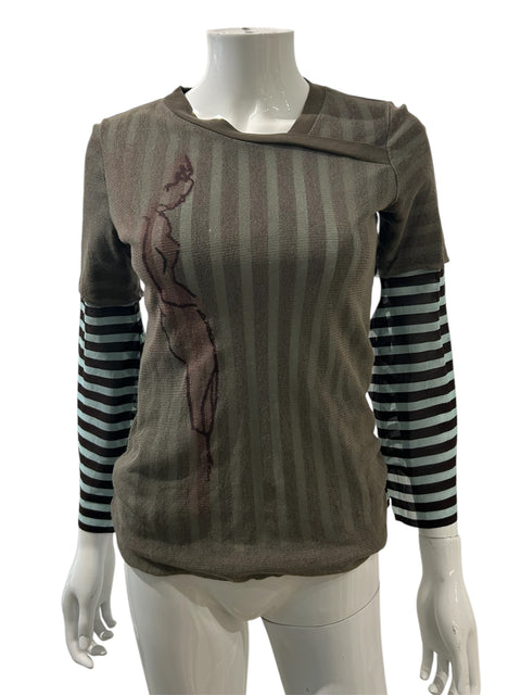 Cop Copine Striped Long Sleeve Shirt