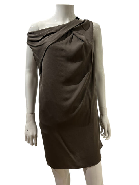 Helmut Lang Grey Pleated Dress