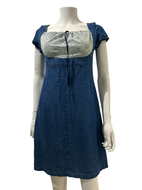 JPG Blue Jean and Light Blue Lace Dress