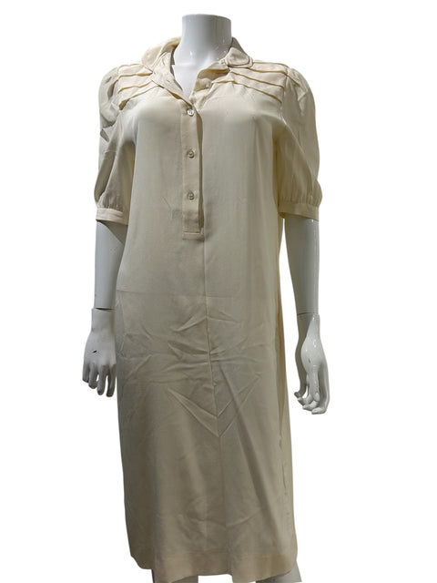 Dior Cream Romantic Silk Long Dress