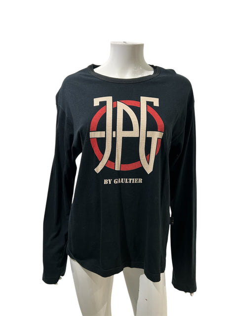 JPG Black Logo Long Sleeve Tshirt