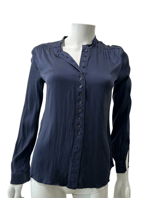 Gucci Navy Blue Silk Shirt
