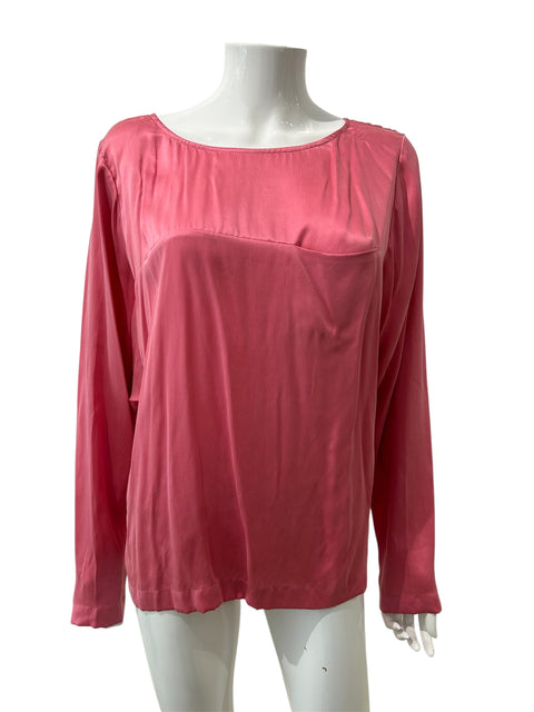 Twelfth Street Pink Silk long Sleeve Top