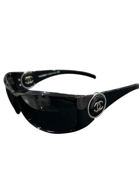 Chanel Black Speed Style Sun Glasses