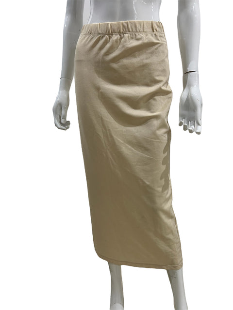 Alberta Ferretti Nude Long Nylon Skirt