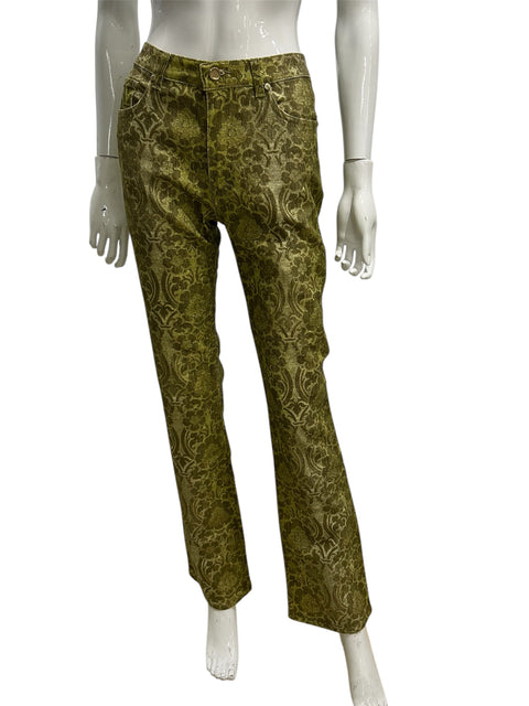 Cavalli Green and Gold Glitter Ornements Jean