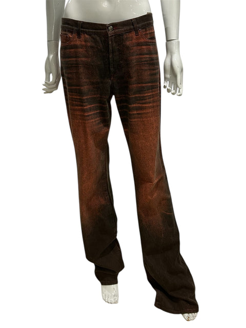 Cavalli Red and Black Faded Large Jean