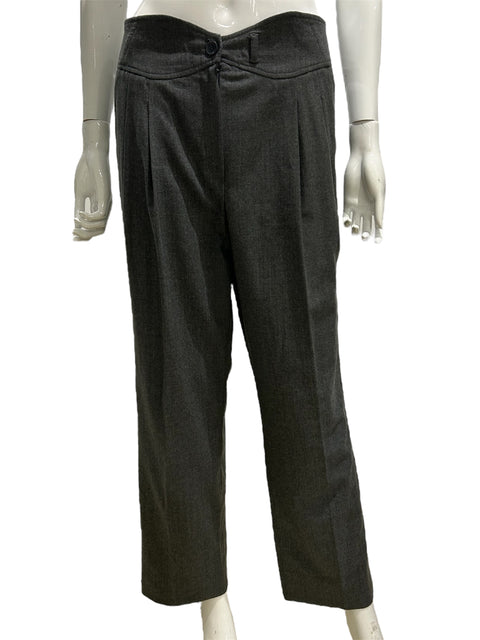 Armani Wool Grey Suit Pleated Pant