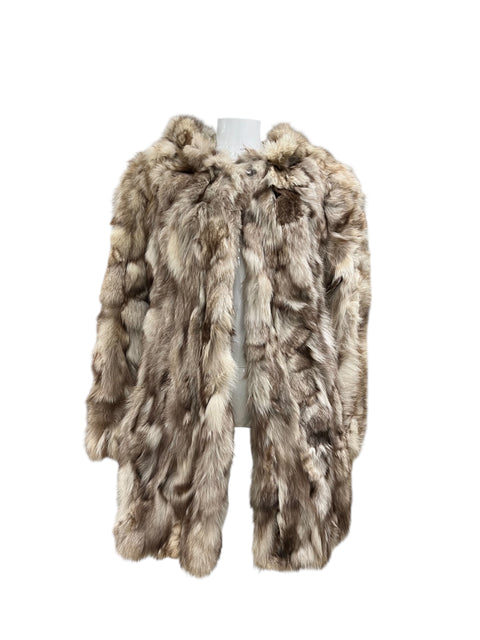 Vintage Long Fur Brown White