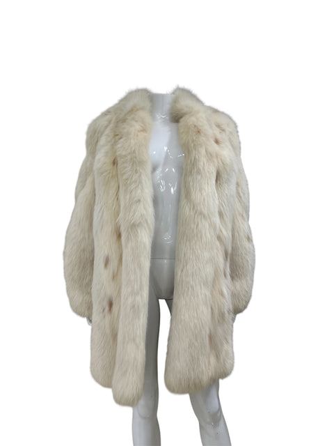 Vintage Long Fox Fur White