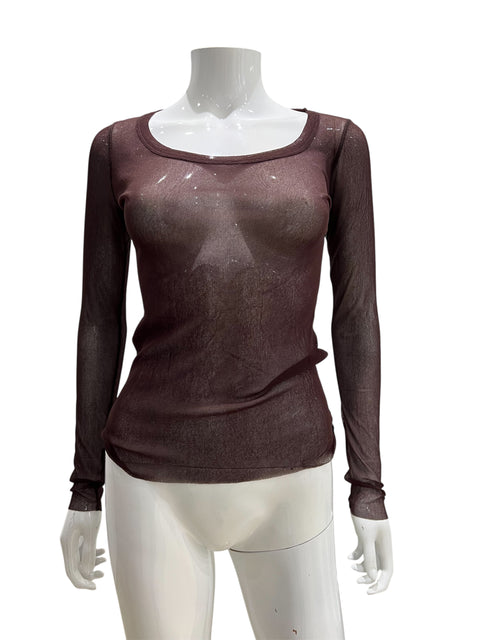 JPG Brown Mesh Long Sleeve