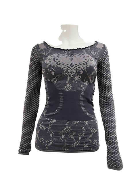 Marithé François Girbaud Navy Blue Long Sleeve