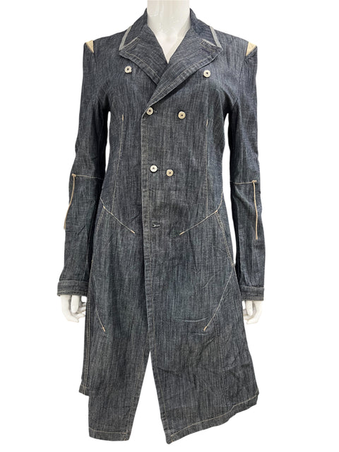 Marithé François Girbaud Denim Trench Coat