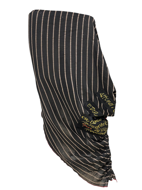 Cop Copine Yellow Stripes Asymmetrical  Long Skirt