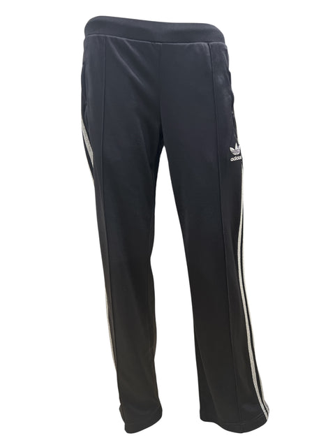 Adidas Black Pants With Silver Band