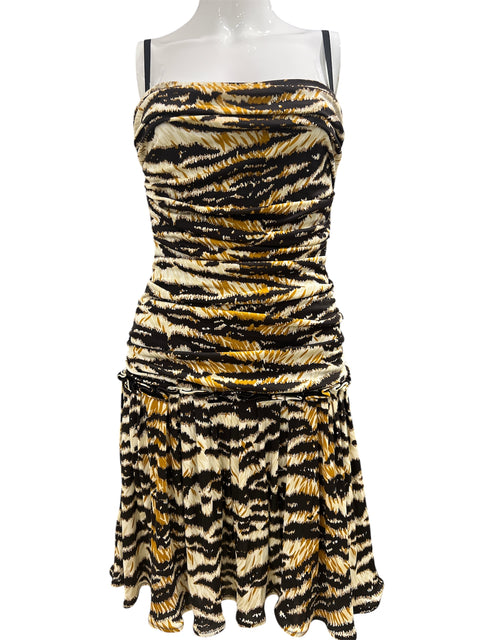 Dolce & Gabbana Tiger Drap Dress