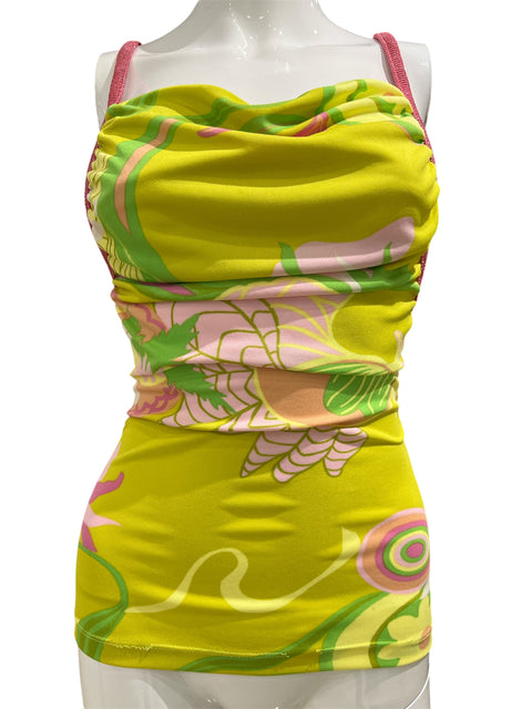 Dolce & Gabbana Yellow Drap Top