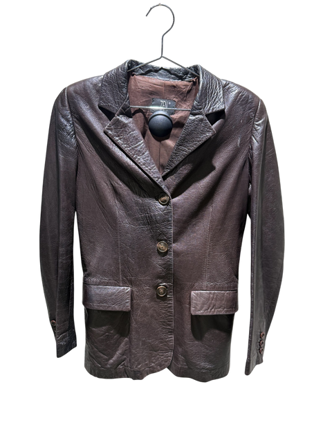Vintage Dark Brown Leather Jacket