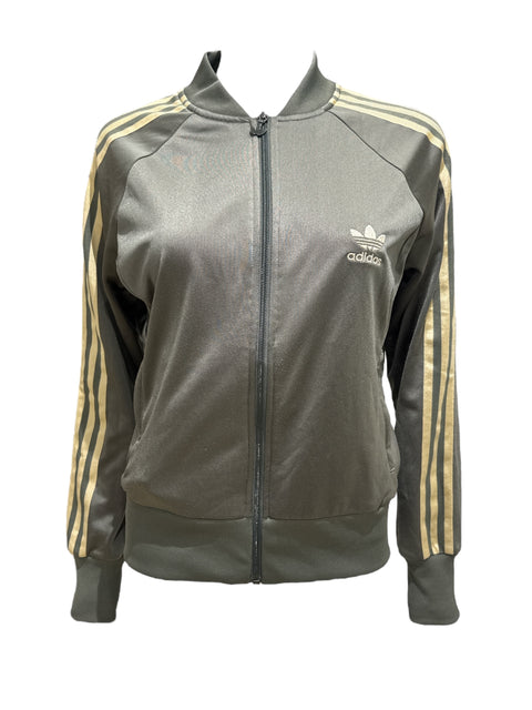 Adidas Khaki/Gold Zip Jacket