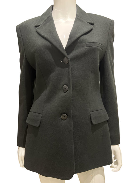 Versace Black Virgin Wool Blazer