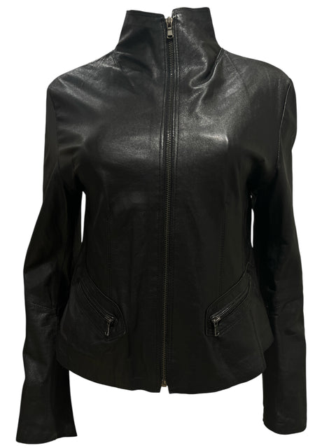 Vera Pelle Leather Black Jacket