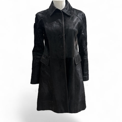 Versace Pony Hair Leather Coat