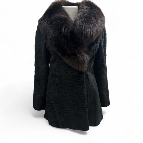 Vintage Black&Brown Fur Coat