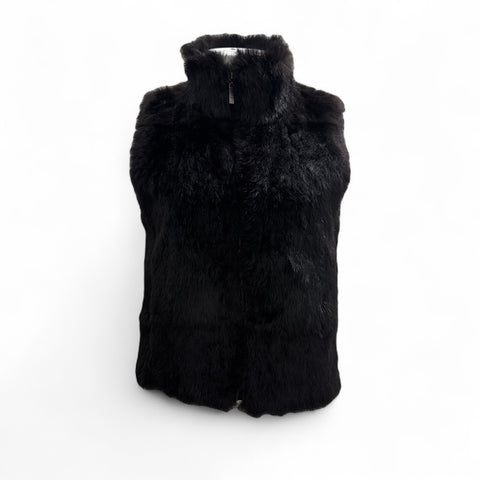 Sleeveless Rabbit Fur Jacket
