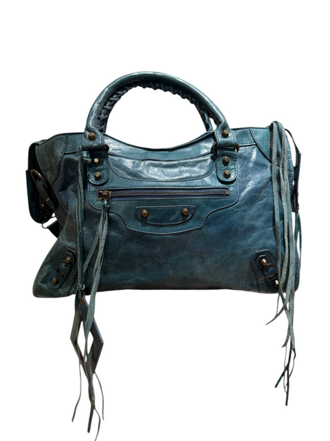 Balenciaga City Bag Turquoise Leather