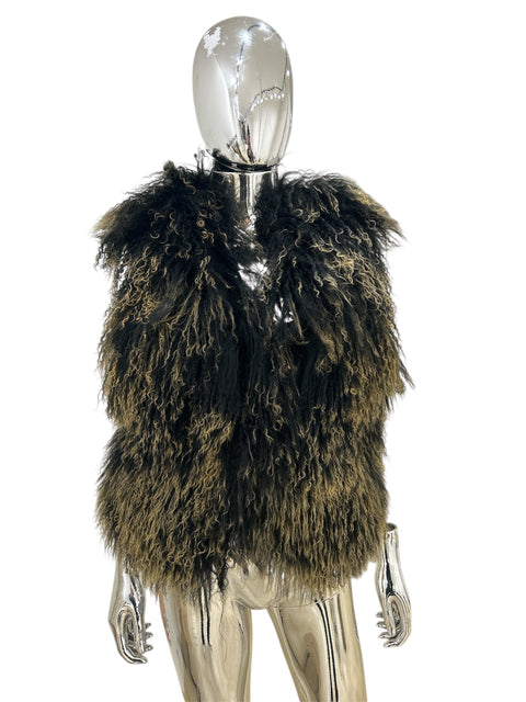 Lamb Sleeveless Short Fur