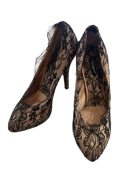 Dolce&Gabbana Pink Lace Heels