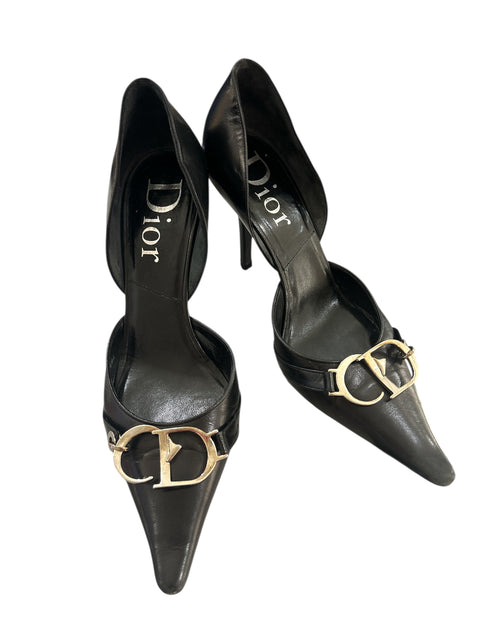 Dior By John Galliano Black Kitten Heels