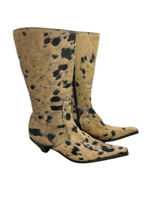 Vintage Pony Hair&Leather Boots