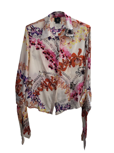 Just Cavalli Multicolor Silk Blouse