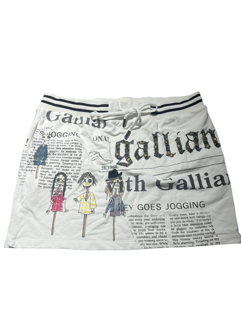 John Galliano Newspaper Gazette Mini Skirt