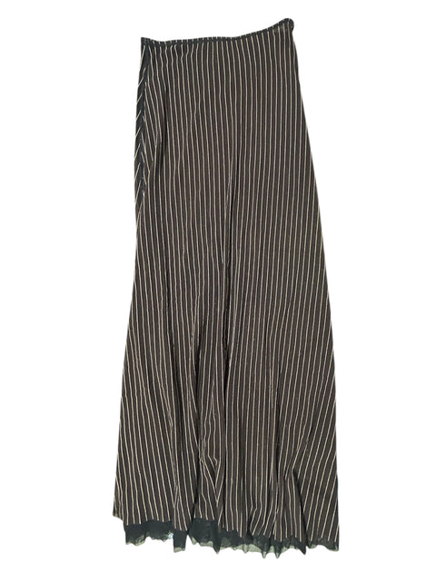 JPG Mesh Striped Long Skirt