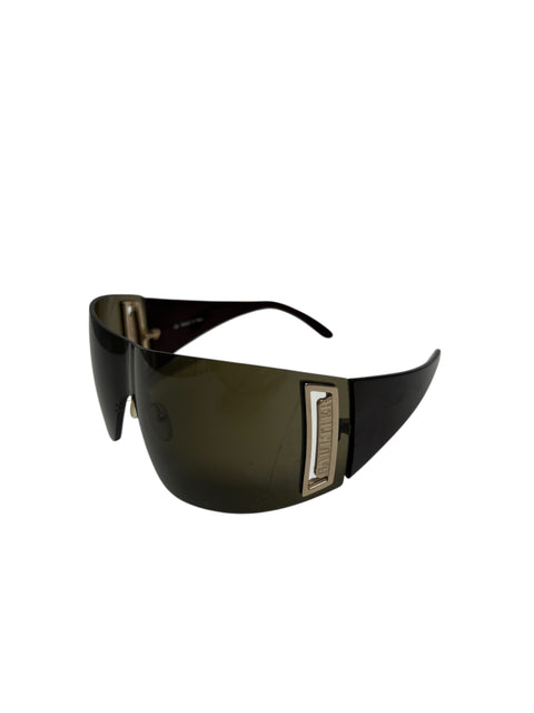 JPG Brown Mask Sunglasses with Gold Details