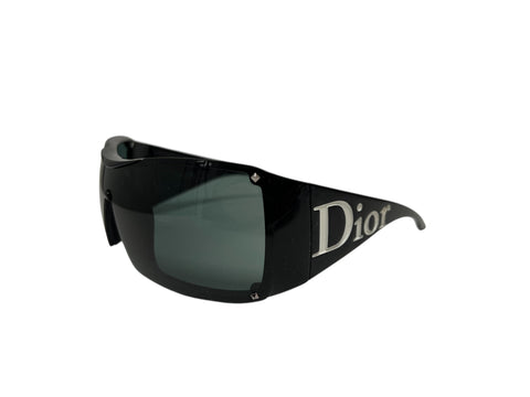 Dior Black White Logo Mask Sunglasses