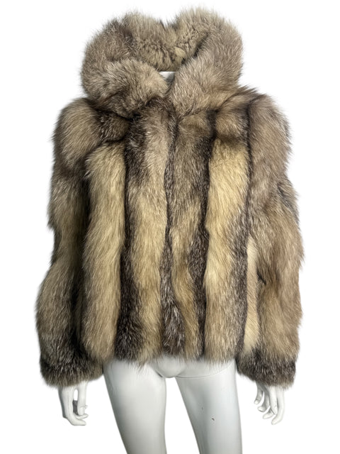 Fox Hooded Short Channeled Fur 003