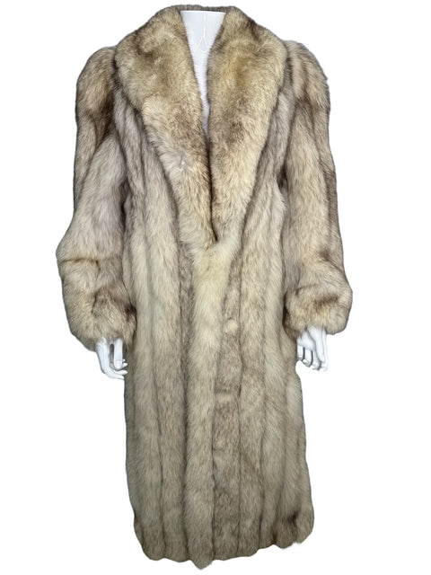 Fox Beige Long Channelled Fur 007